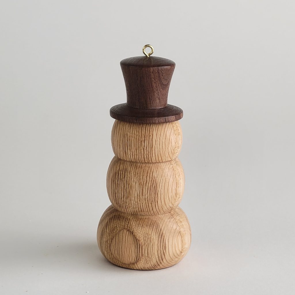 Black Walnut and Pin Oak Snowman